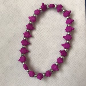 Purple turtle bracelet one size